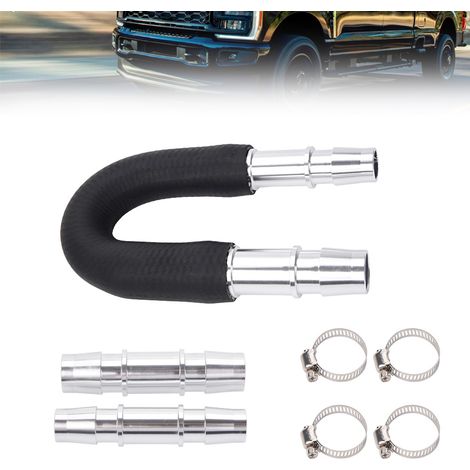 Engine heater core bypass kit with interchangeable 5/8” and 3/4” hose fittings - (1/4)