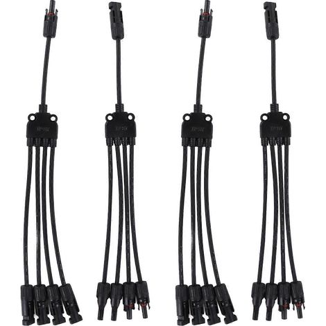 2er-Set Solarmodul Photovoltaik Y-Verzweigungskabel Parallelkabel PV-Adapterkabel Draht Stecker Buchse I