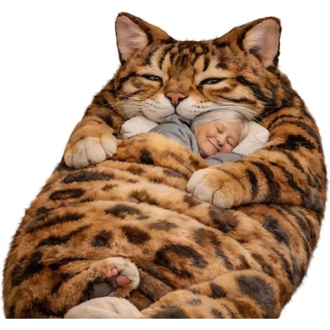 Sac De Couchage Enveloppe Chat - 79 x 173 cm - Pour Adulte - Lavable En Machine - Idéal Camping Et Salon