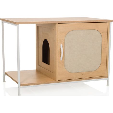 Katzenhaus / Sideboard KITTYHOME 1 80x48x55 cm buche / weiß hjh LIVING