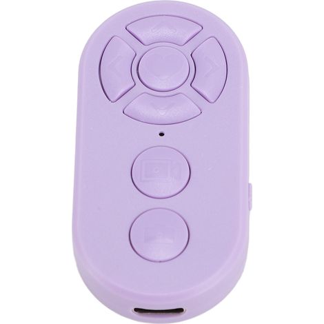 Télécommande de défilement avec tourne-pages, déclencheur photo Bluetooth et enregistrement vidéo pour téléphones et tablettes Android (violet)