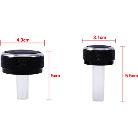 Botones de control negros para la calefacción y el aire acondicionado del salpicadero de los modelos Golf MK4, Passat B5 y Bora. (1/5)