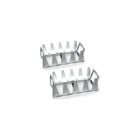 griglie multiuso per barbecue in acciaio inox, robuste e facili da pulire, griglia autoportante con scatola in cartone ondulato, griglia di cottura multipla in acciaio inox per pollo