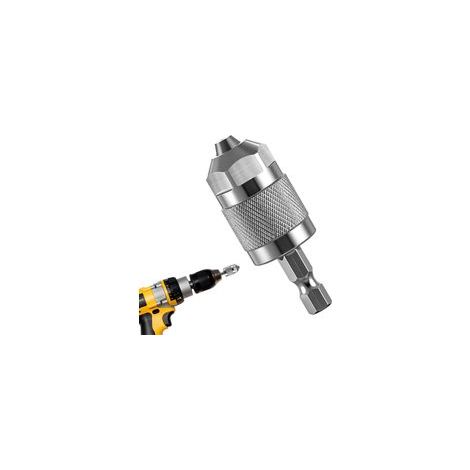 Mandrin de perceuse – Convertisseur professionnel de 6,35 mm, mandrin à changement rapide à tige hexagonale, mandrin à 3 mâchoires, conversion d'embouts de tournevis  Convertisseur de changemen