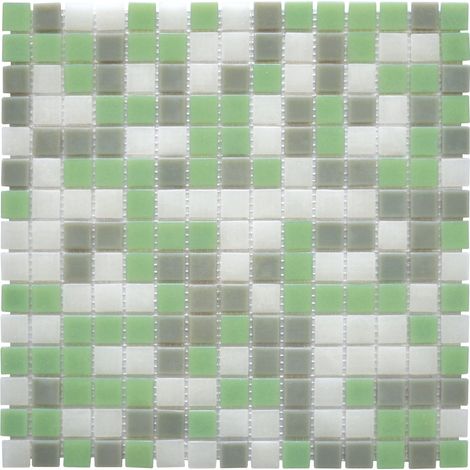 MOSAIQUE CLASSIQUES MISCELA GRIGIOVERDE TRAME NYLON 1 PLAQUE 32,7 x 32,7 CM CASA LINEA