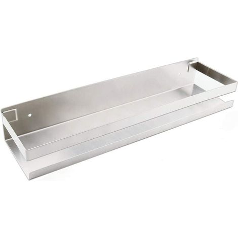 Badezimmer-Wandregal, 20–40 cm, modern, mattschwarz, für Badezimmer, Küche, Dusche, gebürstet (40 x 11 x 6 cm)