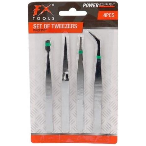 Kinzo Präzisionspinzetten Set mit 4 präzisen Zangen