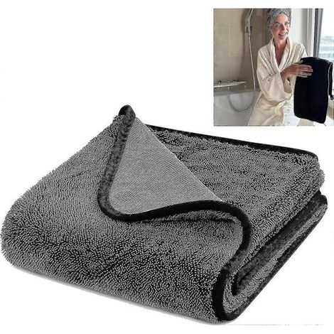 Filiyano-Chiffon de douche pour absorber l'eau dans la douche et le bain, chiffon de séchage XXL brillant, séchage rapide, 1 pièce 40 x 60 cm (1/5)