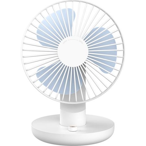 Ventilateur de bureau rotatif silencieux, vitesses réglables, alimenté par USB (portable) (1/5)