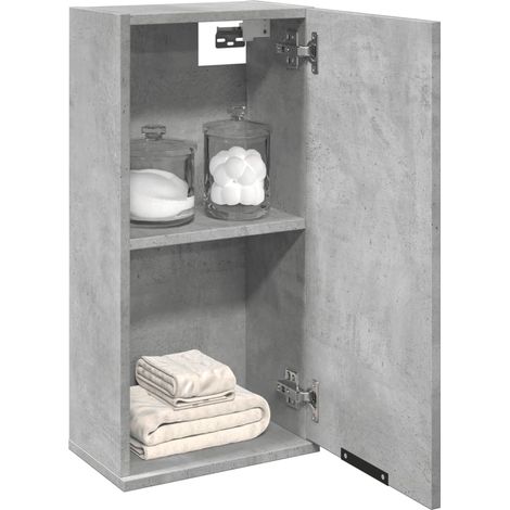 Wand-Badschrank Betongrau 32x20x67 cm