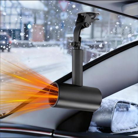 Calentador portátil para coche de 12 V, descongelador de parabrisas con ventosa, se inserta en el encendedor para un calentamiento rápido, apto para la mayoría de los vehículos. (1/5)