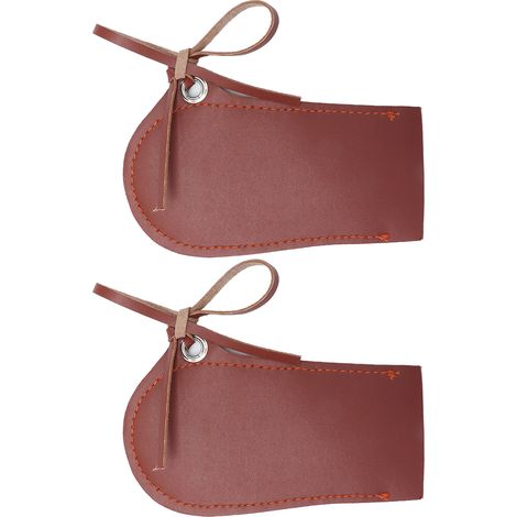 Griffüberzug aus PU-Leder für gusseiserne Outdoor-Campingpfannen, 2er-Set, rutschfest, hitzebeständig, Verbrühungsschutz, Modell A (1/5)