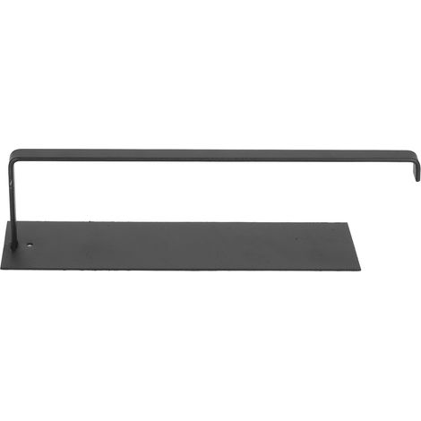 Porte-papier essuie-tout autocollant à fixer sous un meuble, noir mat, pour salle de bain ou cuisine. (1/5)