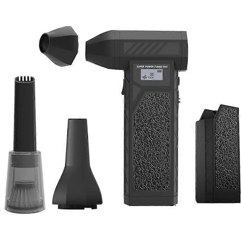 Puissant ventilateur 138000 tr min sans balais turbo avec écran LED et lampe électrique air duster pour maison extérieur (1/5)