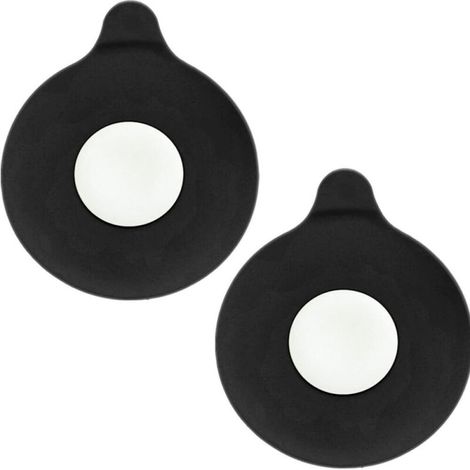 Bouchon de vidange de baignoire,bouchon de vidange universel en silicone souple,adapté aux baignoires,éviers de cuisine, buanderies,noir,2 pièces (1/5)