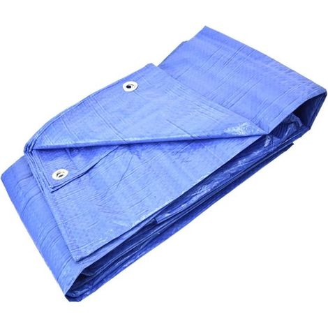 Mehrzweck-Plane, Schutzplane, blau 60 g/m² (2 m x 2 m) (1/5)