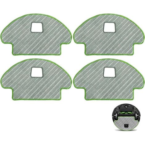 Packung mit 4 Reinigungstüchern für iRobot Roomba Combo 113 R113840 R111840 Saugroboter, Ersatzteil, waschbare Mikrofaser-Reinigungszubehörteile. (1/4)