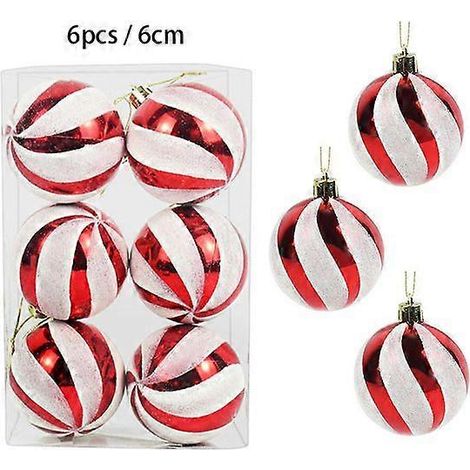 6 à 24 boules de Noël rouges et dorées, décorations pour sapin de Noël, grandes boules à suspendre, décorations de Noël et du Nouvel An (B01-6 pièces) (1/5)