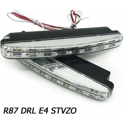 VURAHOME - Feux diurnes à LED, 2 x 12 V 8 LED Feux diurnes Slim Daytime Running Lights Car Universal-