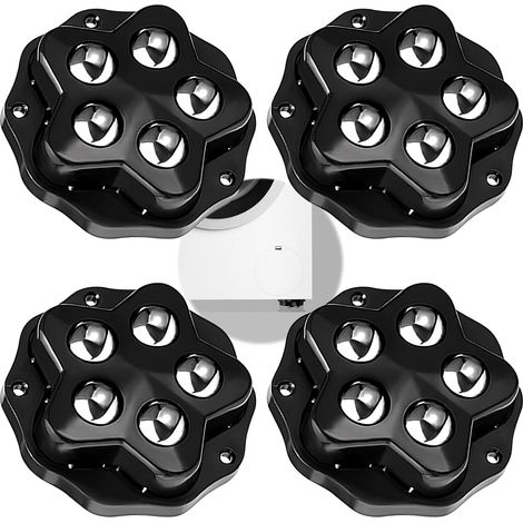4 ruedas giratorias autoadhesivas, robustas ruedas autoadhesivas de 360° para muebles, ruedas esféricas para electrodomésticos de cocina, con una capacidad de carga de 150 kg. (1/5)