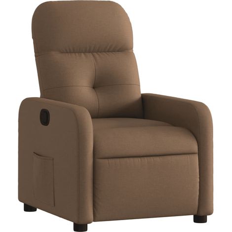 Maison Exclusive - Sillón reclinable de tela marrón
