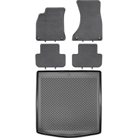 Juego de alfombrillas de goma para coche y maletero para Audi A4 B8 Sedán (2007-2015).