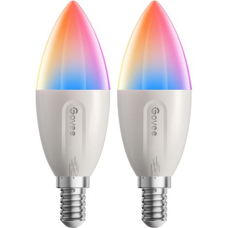 Ampoule Connectée E14 RGBWW, 450 lm, 4.8W, lot de 2 Compatible avec Matter, Contrôle de Groupe,16 Millions de Couleurs, 54 Ambiances (1/5)