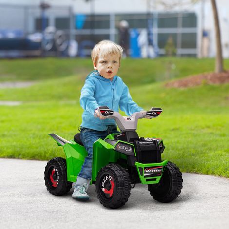Quad électrique 70x41,5x48,5 cm Vert pour enfants de 18 à 36 mois avec vitesse avant et arrière de 2,5 km/h (1/4)