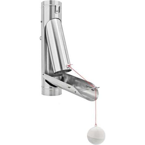 GRÖMO ZINK Regenwasserklappe TITANZINK mit Kugel, schließt und öffnet selbsttätig ø100mm, 62858 (1/2)