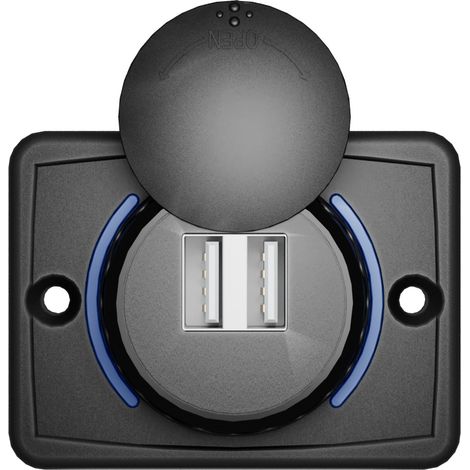 Chargeur double USB étanche 5V/3.1A pour voiture Matériaux résistants aux températures extrêmes Protection contre surcharges et courts circuits (1/5)