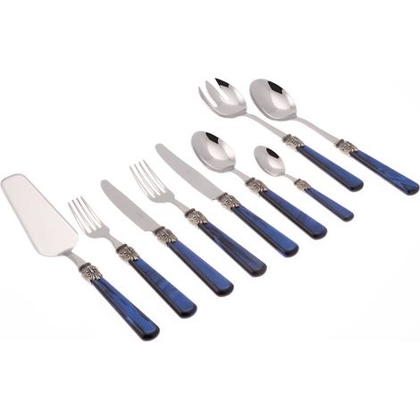 Servizio Set di Posate 75 Pezzi in Acciaio Inox Rivadossi Sandro Elena Blu (1/2)
