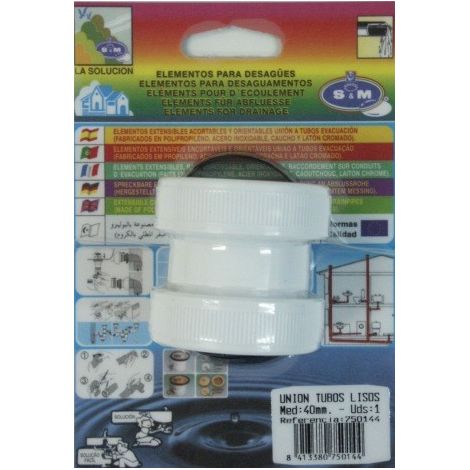 MANGUITO EVAC TUBO LISO 40MM PVC S&M