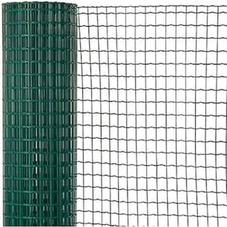 TRADE SHOP - Set 3pz Rotolo Rete Di Plastica Verde Maglia Quadra 10x10mm 0.5x5mt Recinzione 219380 -