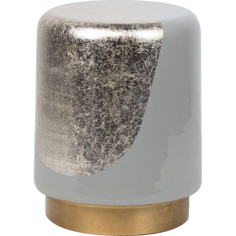 Grüner Metallhocker / Beistelltisch 34X34X45 cm (1/5)