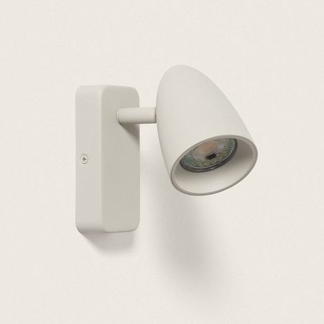Applique da Parete Alluminio Rettangolare Adrien 1 Faretto Grigio Pietra