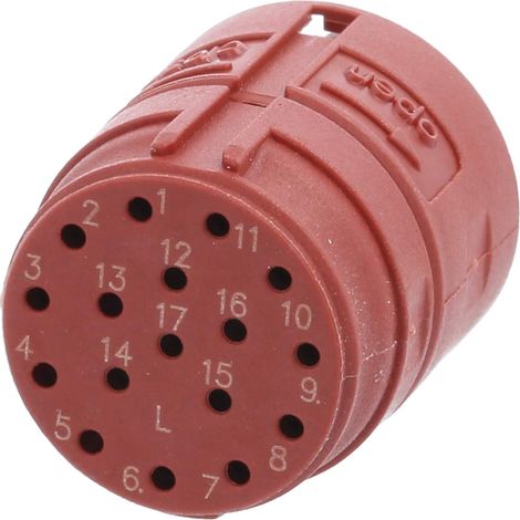 Phoenix Contact M23 RF Crimp-Kontakteinsatz Stift Crimpanschluss, Polzahl 17-polig 100V, 8A, Farbe rotbraun - 1 Stück (1/3)