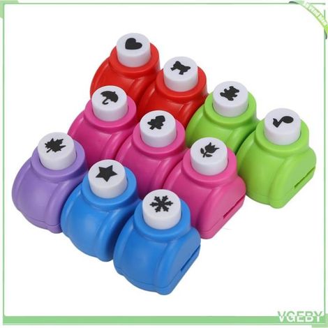 Perforateurs papier - FAFEICY - Ensemble 10 motifs - Design creux - Portable - Diam. coupe 1,2 cm (1/5)