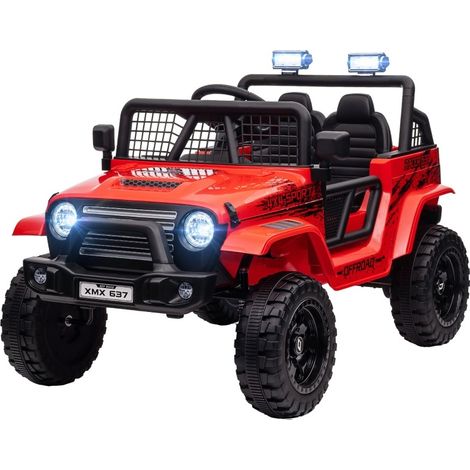 Auto elettrica per bambini 12V con telecomando, sospensioni e luci LED rossa MODENUIT (1/4)