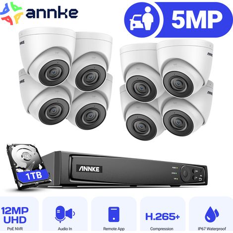 ANNKE H500 PoE Tower Überwachungskamera System 6MP NVR 8x5MP IP Kameras Außenkamera Nachtsicht IP67 wetterfest,1TB (1/5)