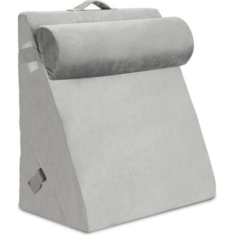 VINGO Lesekissen Dreieck-Keilkissen Rückenkissen mit Nackenstütze ergonomisches Nackenkissen Kopfstütze Bettkeilkissen verstellbarem (1/5)