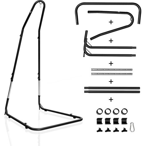 Adjustable Hammock Chair Curved Stand Hanging Swing Rack Perfect for Patio Deck (1/5)