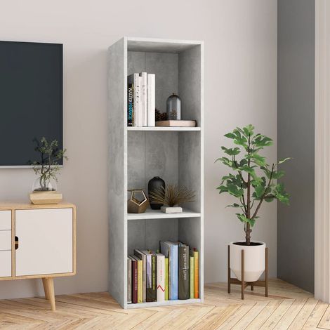 vidaXL Book Cabinet/TV Cabinet Concrete Grey 36x30x114 cm Engineered Wood (1/5)