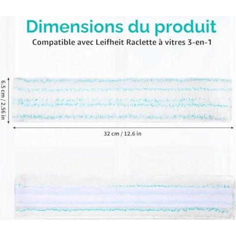 Lot de 3 housses de rechange pour balai à vitres Leifheit, largeur 32 cm (1/3)