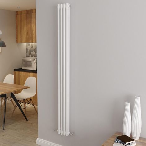 AICA Traditional Radiator Central Heating Cast Iron Style 2 Column Vertical 1800x200mm White
