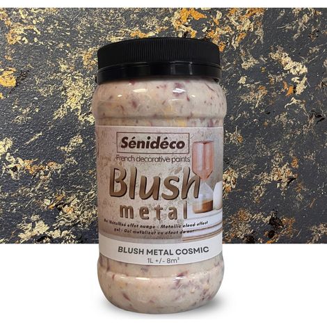Peinture métallisée effet nuage – BLUSH METAL Kit Sous-couche Dark + Gel Cosmic pour 12m² (1/5)