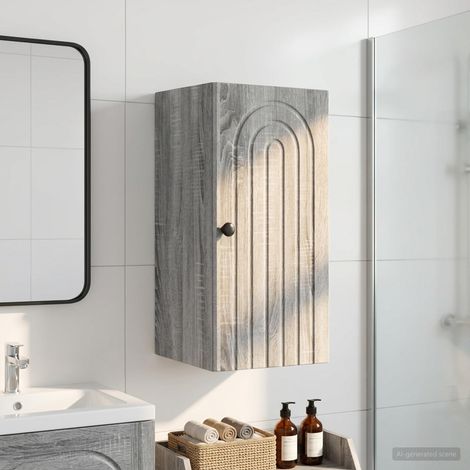 vidaXL Armario de pared para baño ALKMAAR Sonoma gris 30 x 31 x 59 cm (1/5)