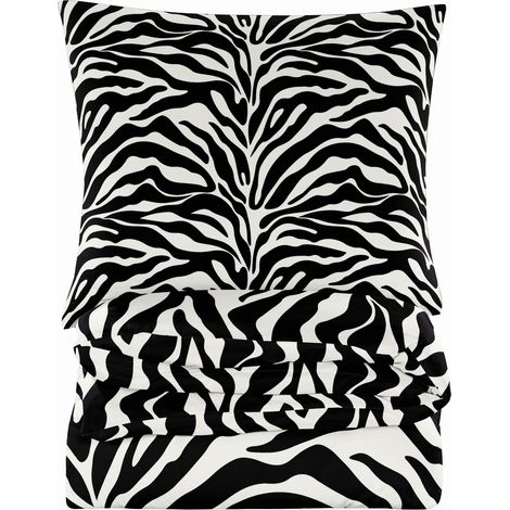 BAUMWOLLBETTWÄSCHE 160x200 ZEBRA (1/5)