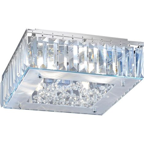 Plafonnier LED 14 watts lampe chrome éclairage 4xG9 blanc chaud Paul Neuhaus (1/3)