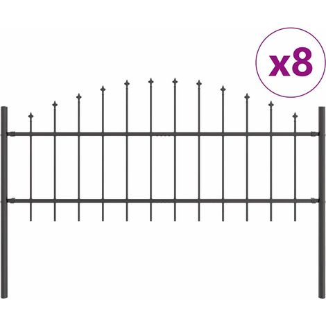 Maison Exclusive - Gartenzaun Woerden 8 pcs Grau