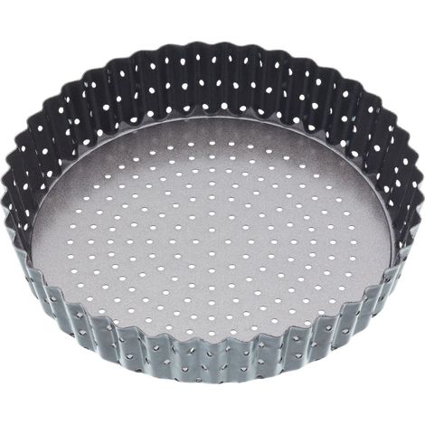 masterclass KitchenCraft Moule à quiche avec trous Double couche antiadhésive sans BPA dedede Acier au carbone 18 cm